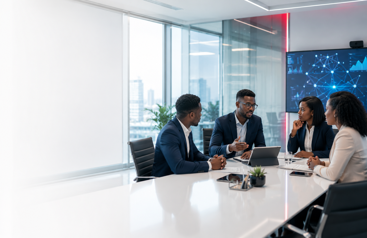 Technology consultants advising business leaders
