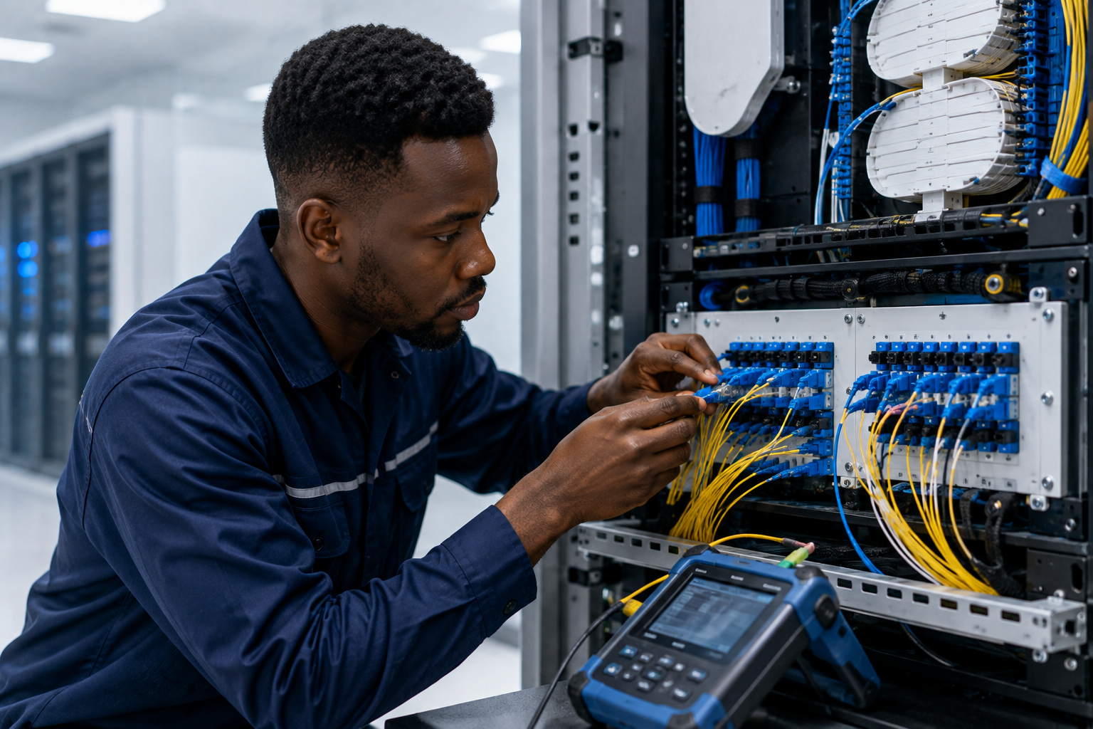 Fibre optic installation and termination